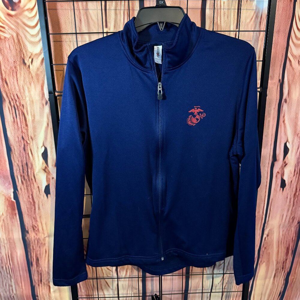 Unknown - Marine Corps Zip Up Jacket - Navy - L
